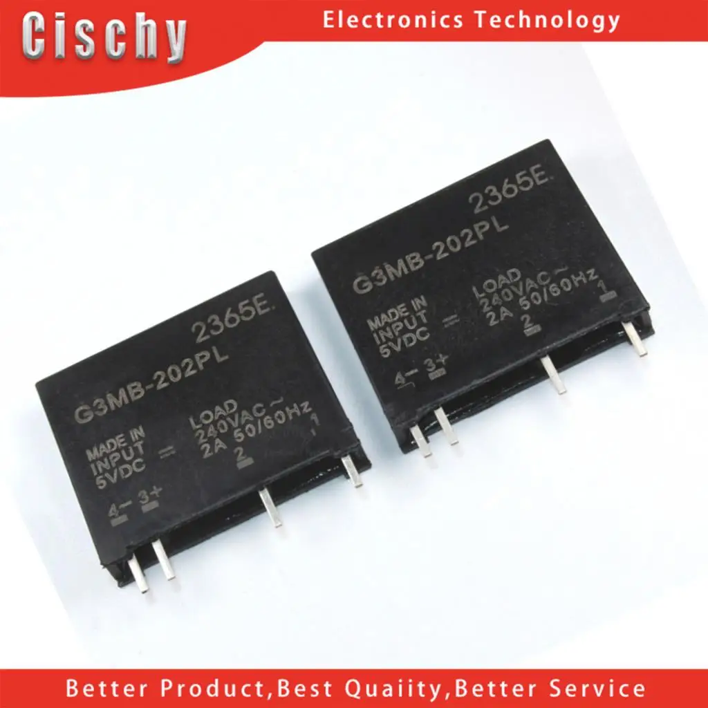 

1 шт./Лот твердотельное реле G3MB-202PL DC-AC Печатная плата SSR в 12 В постоянного тока, 240 В переменного тока, 2 А