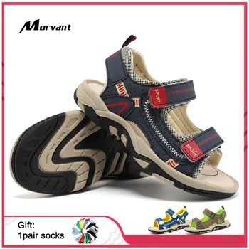 

Kids Sandals Closed Toe Toddler Boys Sandals Soft PU leather Children's Beach Sandals Comfortable Kids Sandals