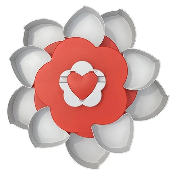 

2-layer Rotating Petal Candy Box Snack Tray Case Nut Storage Box Rotation Dried Fruit Fruit Plate Wedding Home Organizer Storage