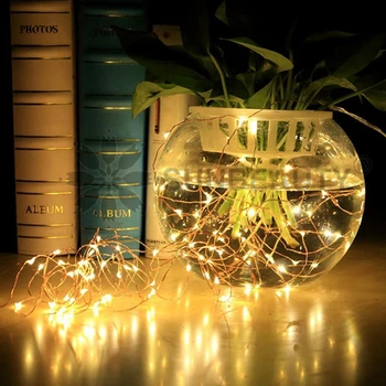 

Led Light String Copper Silver Wire LED String Lights Waterproof Holiday Lighting Fairy Christmas Tree Wedding Party Decor*