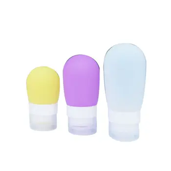 

Portable Travel Bottles Set Proof Squeezable Silicon Tubes Travel Size Toiletrie RXJC