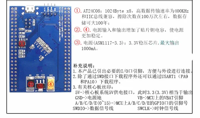 STM32F103VET6 основная плата минимальная системная плата STM32 макетная плата arm