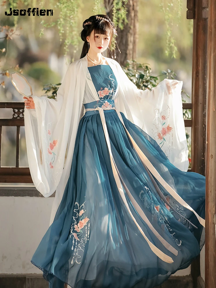 Women Chinese Traditional Hanfu Costume Lady Vestidos Han Dynasty Dress  Embroidery Tang Dynasty Princess Folk Dance Clothing - Hanfu - AliExpress