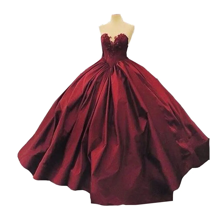Цвет красного вина бордовые платья Quinceanera сладкий 16 Платья из сатина с