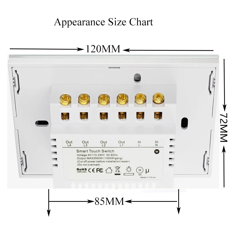 JRUMP Wifi Smart Touch Switch Voice Control Light Switch With Wireless Remote Control Wall Switch Work Alexa Echo Google Home|Switches