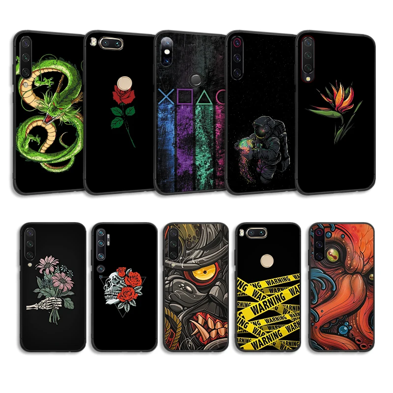 ТПУ чехол для телефона Xiaomi Redmi 5 5A Чехол черный матовый мягкий силиконовый Coque 4 X