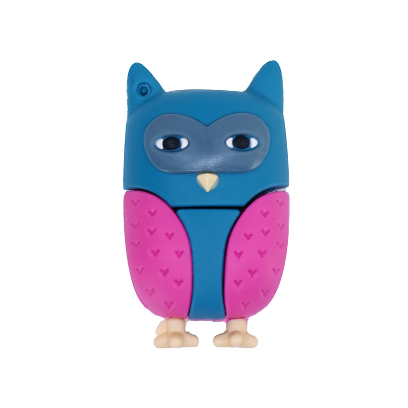 Sevimli Karikatür Kalem Baykuş Tilki Tarzı usb flash sürücü Penguen Pendrive 4 GB 8 GB 16 GB 32 GB 64 GB 128 GB 256 GB Memory Stick_voghion.com