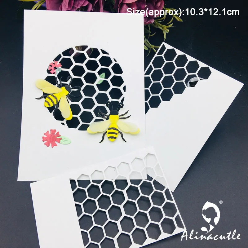Fustella in metallo a forma di ape, per album di ritagli, biglietti, stencil in metallo per scrapbooking, strumento fai da te, stencil per fai da te