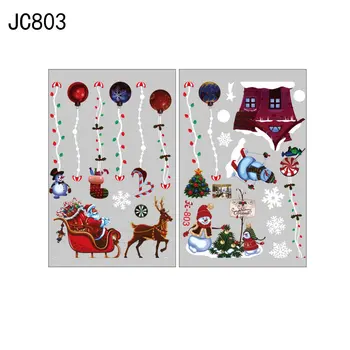 

1PCS Christmas Wall Stickers Santa Claus Window Stickers DIY Cute PVC Decal New Year Party Store Home Decor 03