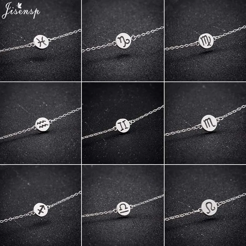 Jisensp Vintage Constellation Bracelets Anklet for Women Men Birthday Gift Zodiac Sign 12 Constellation Leg Foot Chain Anklets Jisensp Vintage Constellation Bracelets Anklet for Women Men Birthday Gift Zodiac Sign 12 Constellation Leg Foot Chain Anklets