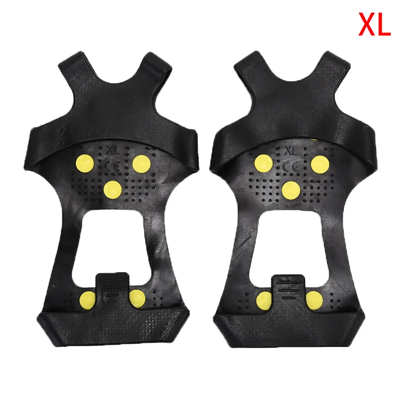 XL 1 пара, размеры s, m, l, xl, 10 шипов, противоскользящие, для снега, альпинизма, обуви, шипы, Грипсы, шипы, шипы - Цвет: XL