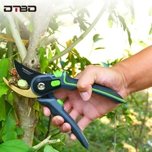 Tesouras de poda afiada mão em aço inoxidável podador de frutas ramo clipper aparador tesoura com lâmina reta curvada para jardim