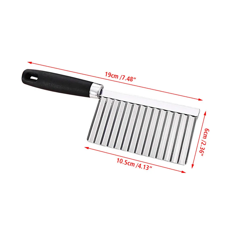 Stainless Steel French Fries Slicer Wave Knife Cut Potato Chips Cooking Household Kitchen Accessories Vegetable Cutter Gadget
