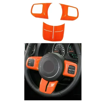 

Auto Car Interior Trim Kit Decoration Orange 12pcs Accessories Durable