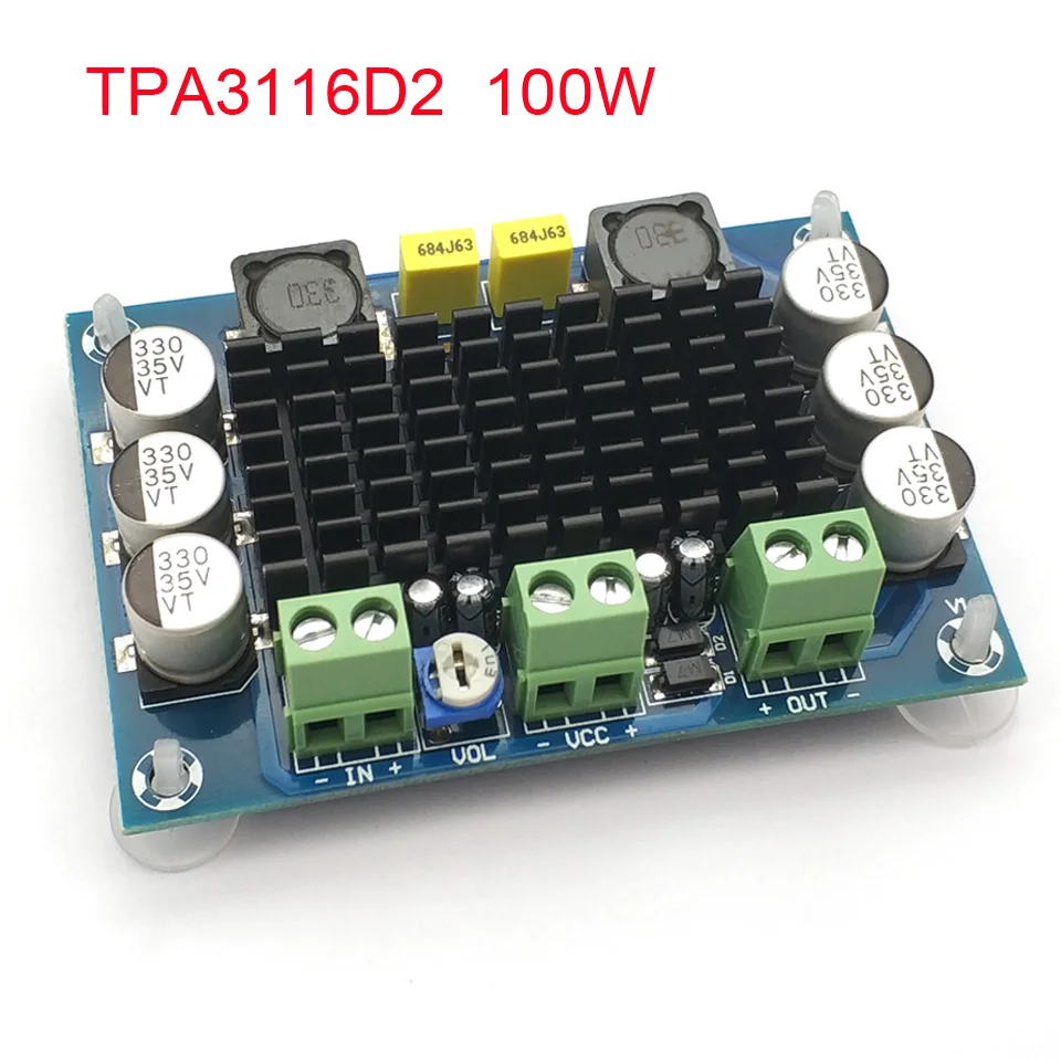 car amplifier XH-M542 DC 12-26V 100W TPA3116D Mono Channel Digital Power Audio Amplifier Board TPA3116D2/TPA3116D2DADR streaming amplifier