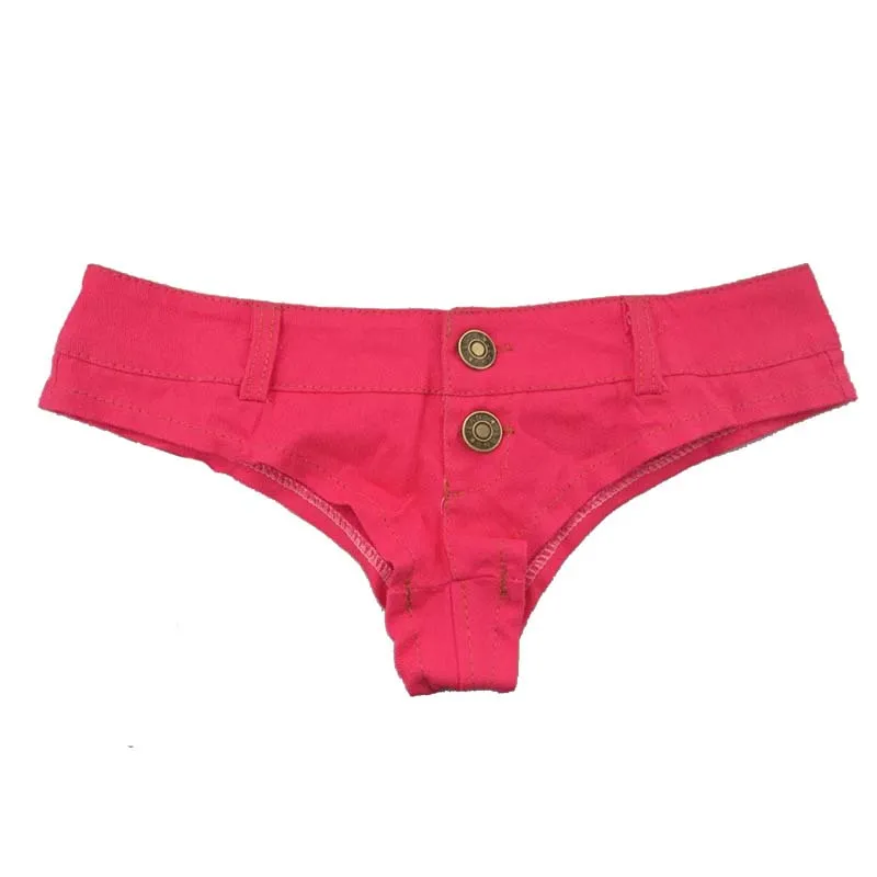 TASTIEN женские сексуальные джинсовые шорты джинсы летние стринги стрейч мини супер шорты Полюс Одежда для танцев Клубные брюки плюс размер шорты - Цвет: Rose shorts