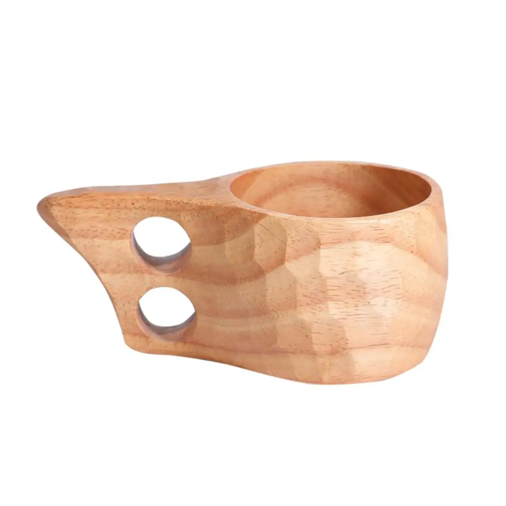 

Portable Coffee Cup Multifunctional Salad Bowl Lightweight & Eco-Friendly Traditional Wooden Cup for Coffee Tea Milk