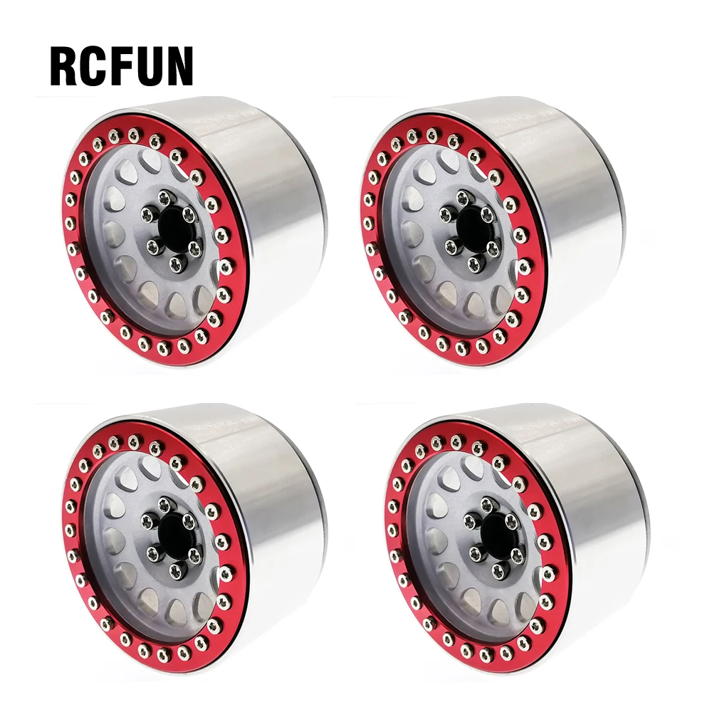 

RC4Pcs Aluminum Alloy 2.2 Beadlock Wheels Rims for 1/10 RC Crawler Axial SCX10 SCX10 II 90046 AXI03007 TRAXXAX TRX4 D90
