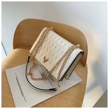 

Luxe Merk Crossbody Tassen Vrouwen 2019 Hoge Kwaliteit PU Leer Vrouwelijke Designer Handtas Dames Ketting Klinknagel Schouder Ta