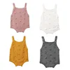 Spring Newborn Baby ​Clothing Baby Boy Girl Knitted Rompers Solid ​Jumpsuit Ruffle Sleeveless One-Piece Clothes ► Photo 2/6