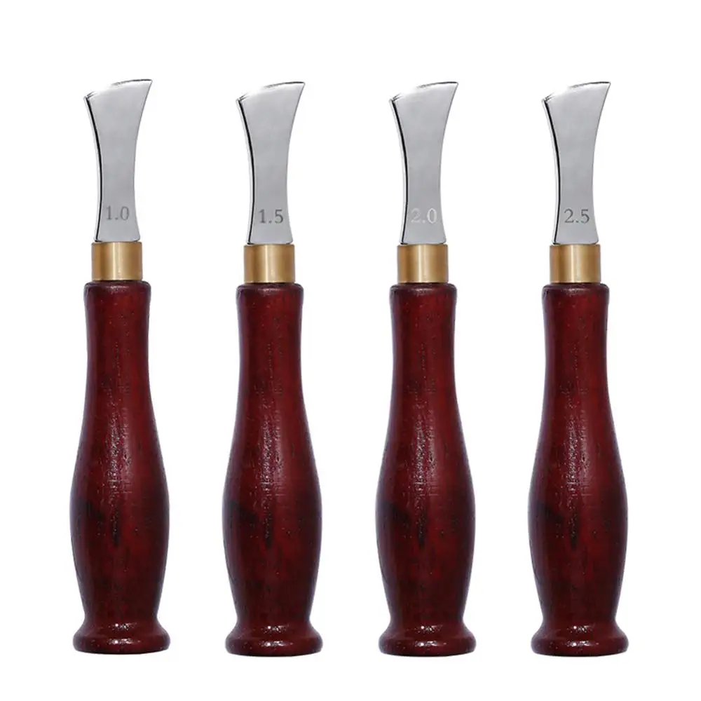 

Leather Arch Edge Creaser Sector Cutter Shallow Groove Press Decorate Line Tool Punch Embedding Thread Leathercraft Tool 1-2.5mm