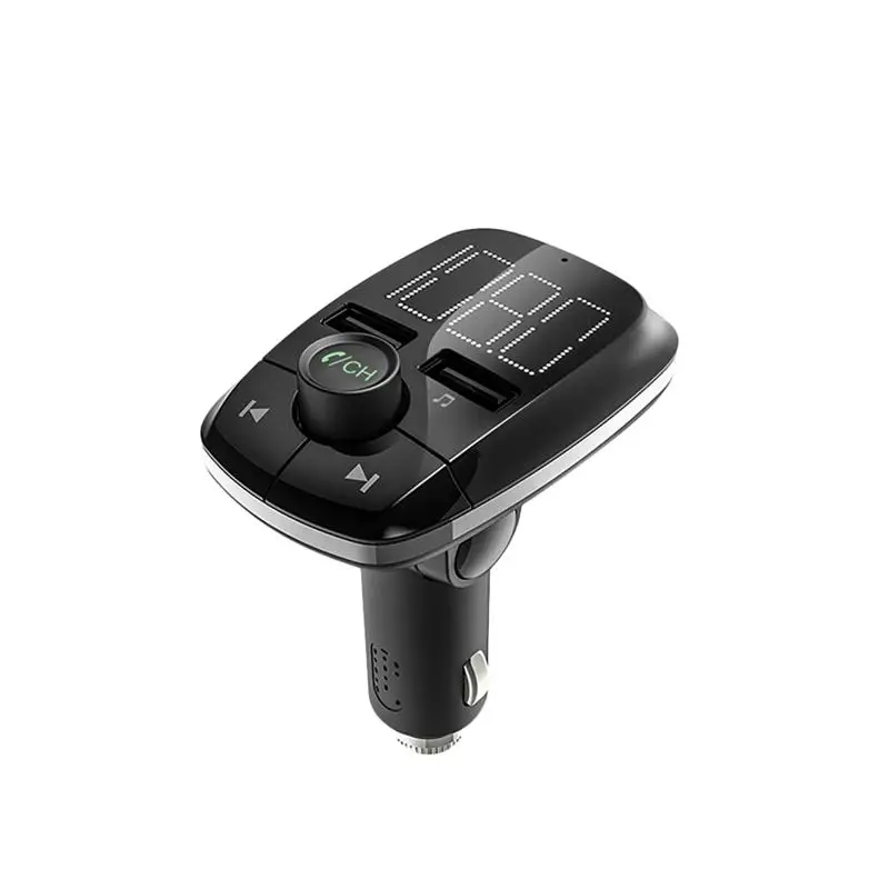 1 шт. 2.4A Автомобильный Разветвитель 2 USB порта зарядного устройства адаптер конвертер музыкальный плеер автомобильное напряжение диагностировать дисплей Bluetooth автомобильный комплект