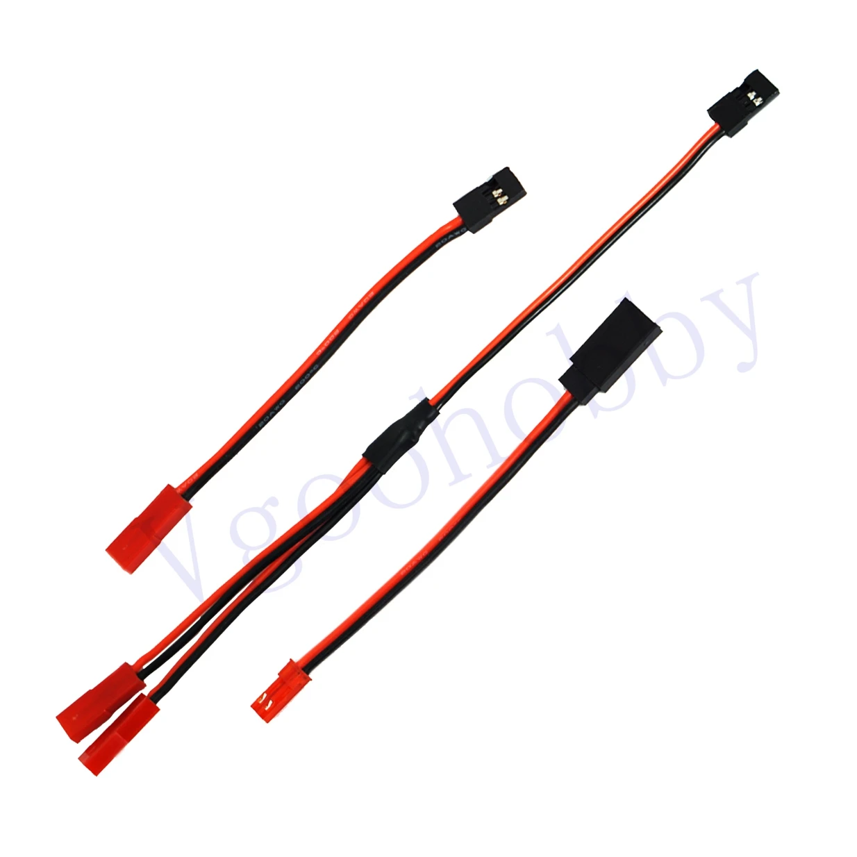 Male JR to Female JST Y Splitter Harness Parallel Wire & 1 Pair JST to JR Male Female Cable Servo Adapter for RC Helicopter