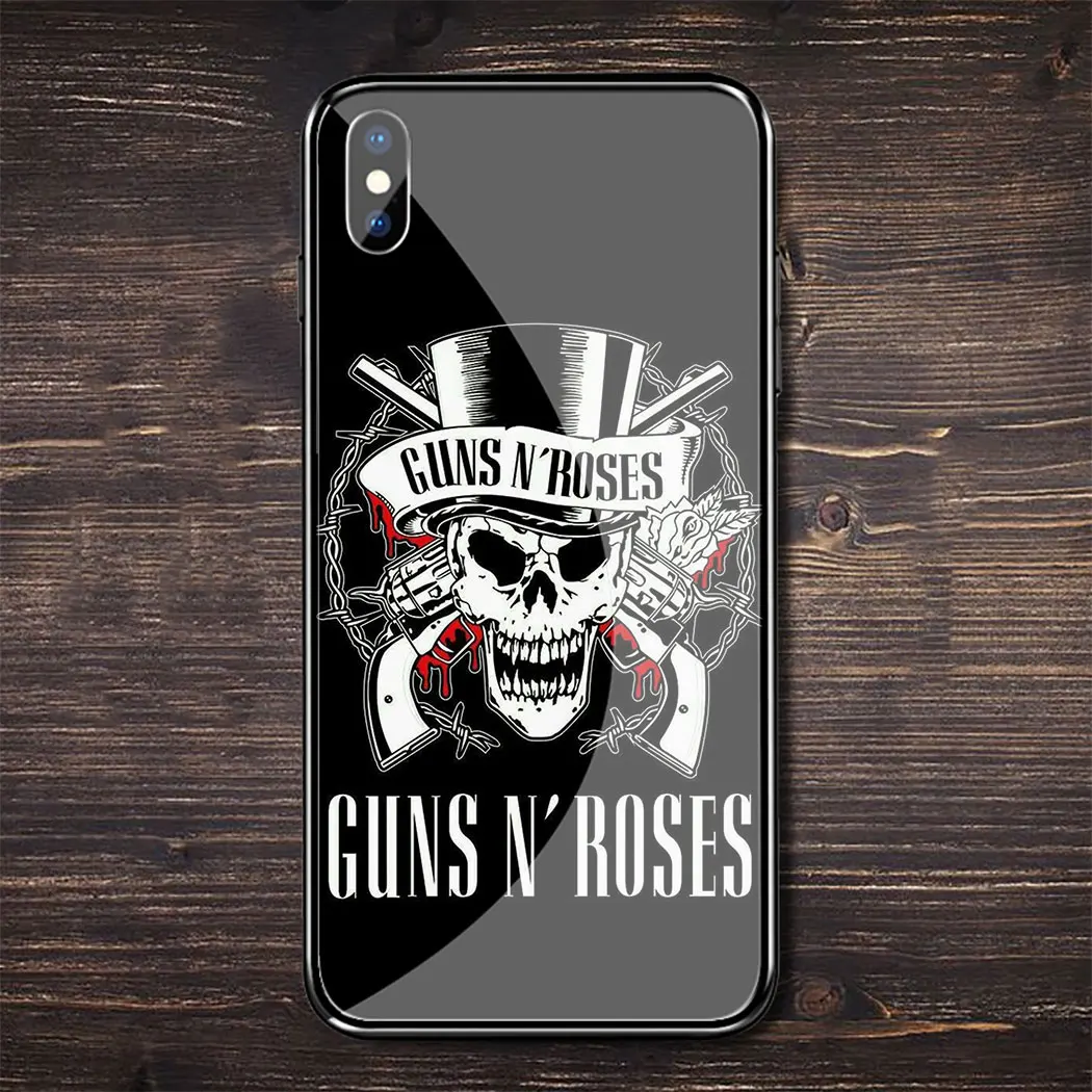 L18 guns N' Roses GNR чехол из закаленного стекла для iphone 11 Por XS Max XR X 8 7 6 6S Plus 5 5S SE чехол - Цвет: TG7