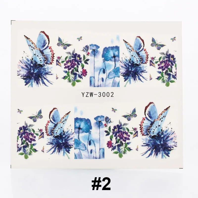 pattern 2 Модные наклейки для ногтей наклейки DIY горный хрусталь украшения водные искусства цветы вечерние рождественские водонепроницаемые наклейки для ногтей - Цвет: pattern 2