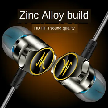

DM7 In-Ear Subwoofer Wired earphones Gold-plated Shell earphone with Microphone Hi-Fi earphone Earmuffs