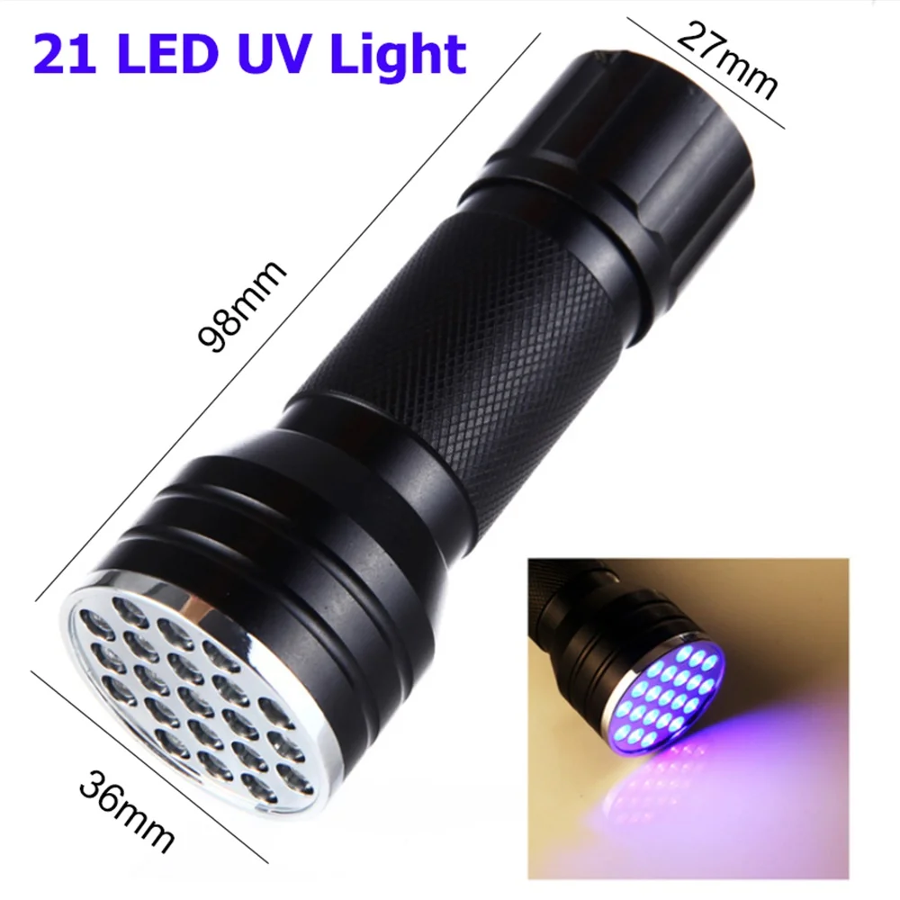 Description Picture 5 of itemUltraviolet Blacklight LED UV Light Lamp Torch Detector for Dog Urine Stains Outdoor Waterproof Aluminum 9-100 LED UV Flashlight