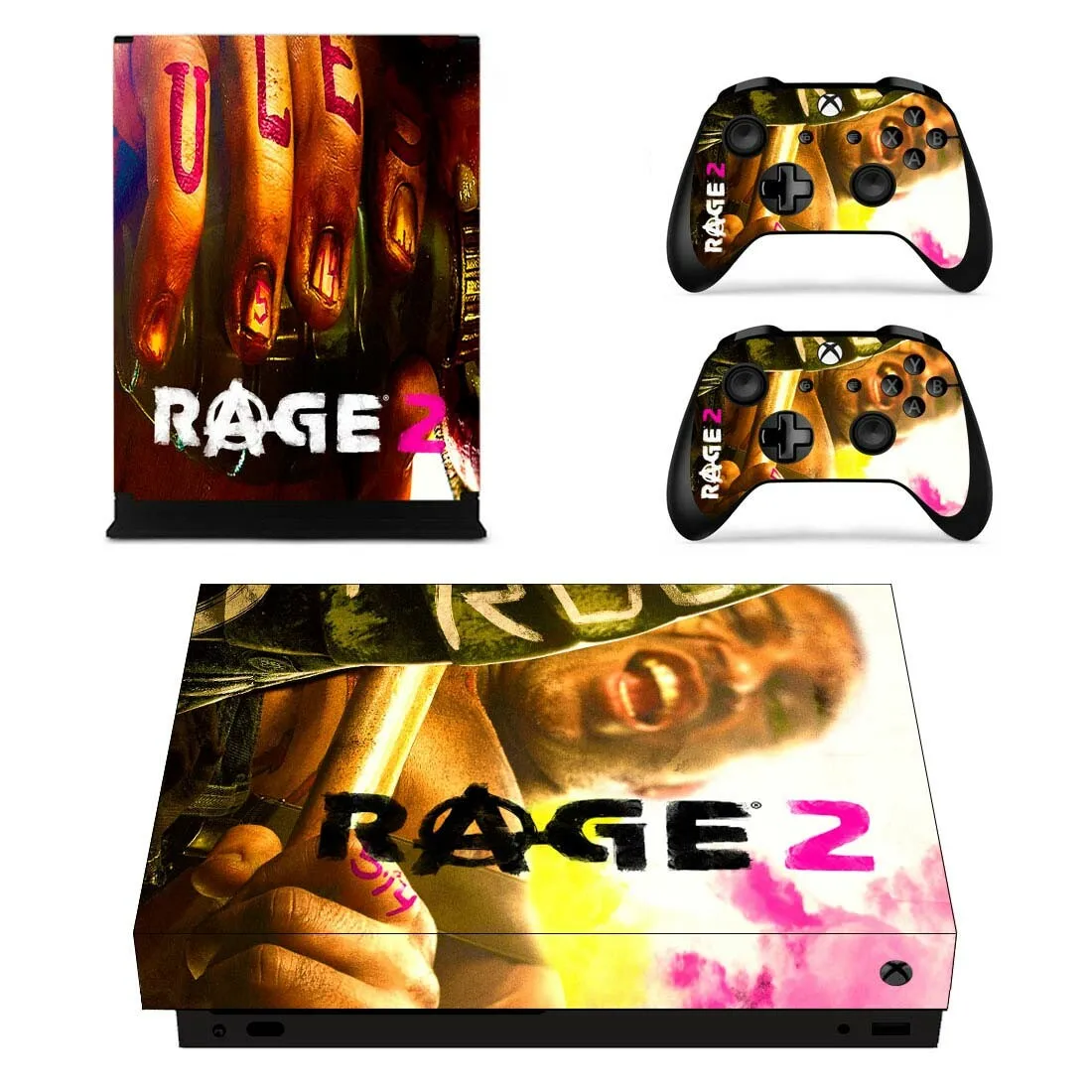 Игра Rage 2 полное покрытие кожи консоли и наклейка на контроллер для Xbox One X кожи наклейки Винил
