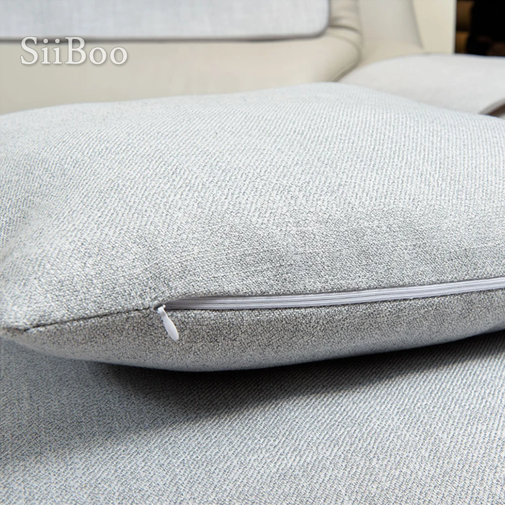Европейский стиль светло серый льняной чехол для дивана cama гостиной fundas de sofa