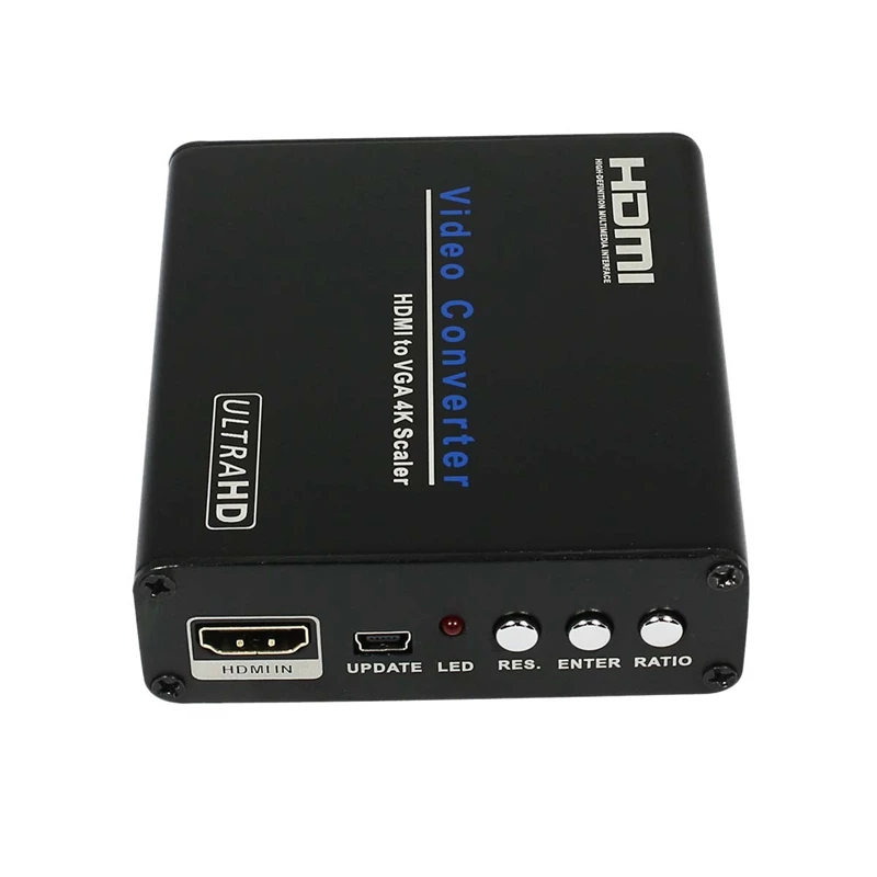 

Hdmi to Vga 4K Scaler Audio Hdmi Input to Vga Output 3.5mm 4Kx2K 1080P Stereo Audio Converter EU Plug
