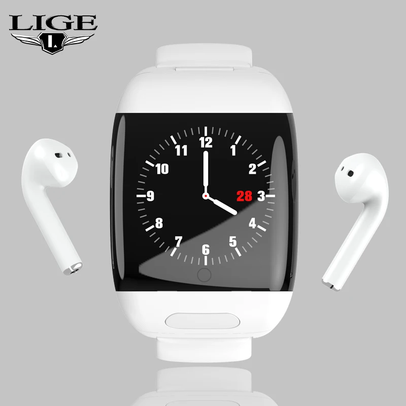Permalink to LIGE Sports Smart Watch With Bluetooth Wireless Earphone Smart Wristband Heart Rate Blood Pressure Monitor Smart Watch Men Women