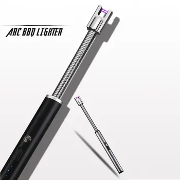 

USB Pulse Hose Electric Lighter 360 Degree Rotation Rechargeable Flameless Lgnition gun Windproof Flameless