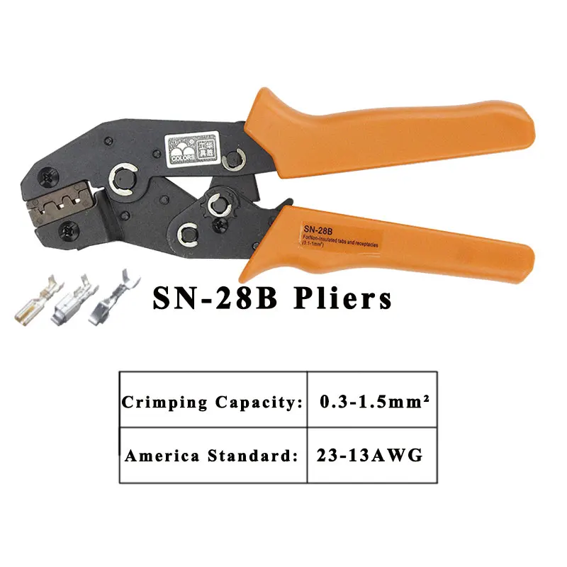 Colors Crimping Tool Crimping Pliers For Dupont XH2.54 KF2510 SM 2.54mm 3.96mm Plug Terminals AWG28-22