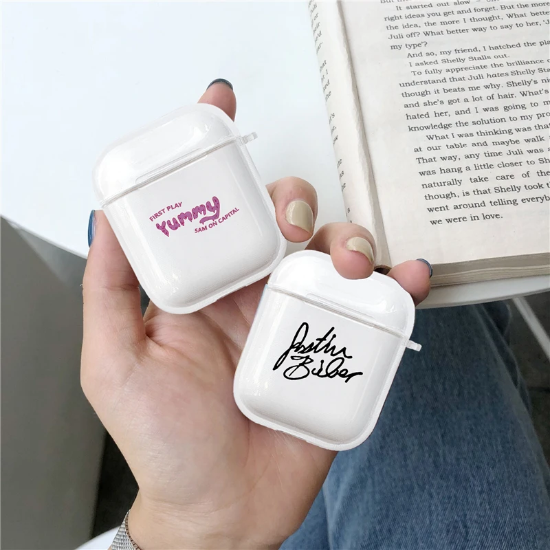 

Justin Bieber Transparent Silicone Earphone Soft Shell for Apple Airpods Wireless Bluetooth Earphone Case