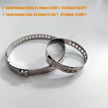 

2Pcs Stainless Steel Adjustable AXLE CV Joint Boot Crimp Clamp Kit Clip Hoop Clamp Bands For Car ATV