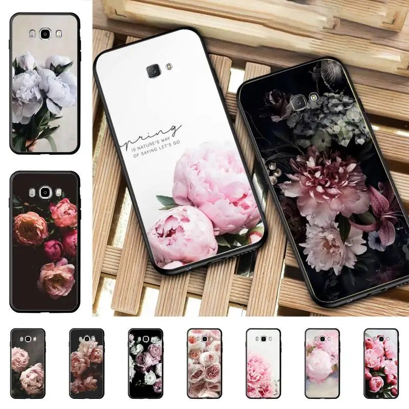 Красивый чехол для телефона YNDFCNB с пионами и цветами Samsung J 2 3 4 5 6 7 8 prime plus 2018 2017 2016