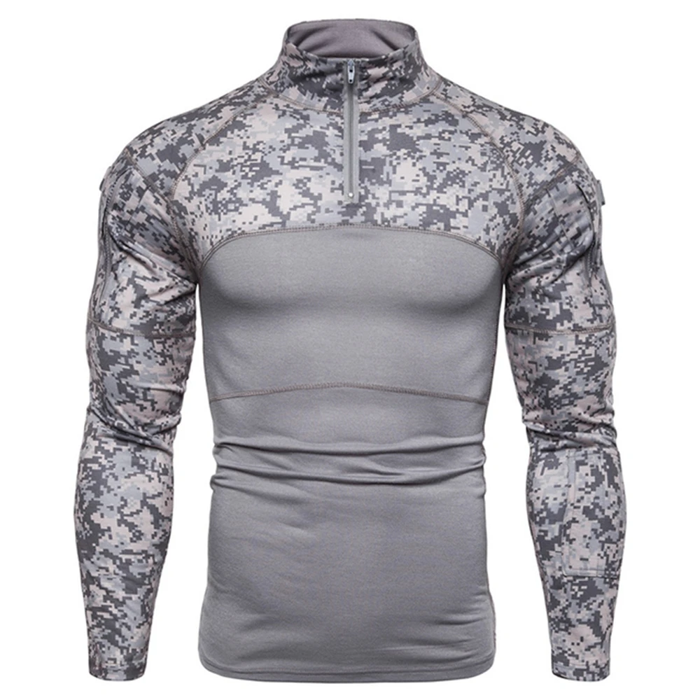 New Men's Tactical Camouflage Athletic T-shirts Long Sleeve Men Military Clothing Combat Shirt Assault Army Costume | Мужская одежда