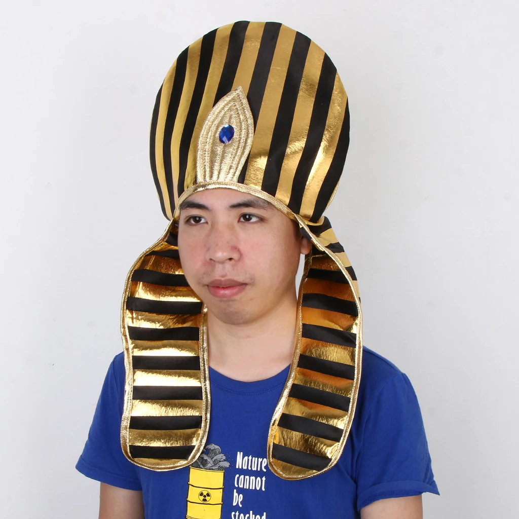 Funny Men Women Cosplay Egypt Egyptian Pharaoh King Hat Party Photo Props