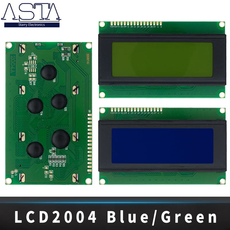 

10pcs 20x4 LCD Modules 2004 LCD Module with LED Blue Backlight White Character/Yellow green