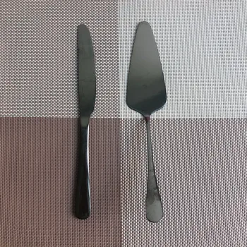 

Black Cutlery Rose Gold Wedding Cake Shovel Knife Set Cake Server Transfer Gold Knife Silver Dessert Muffin Cutlery Stainless St