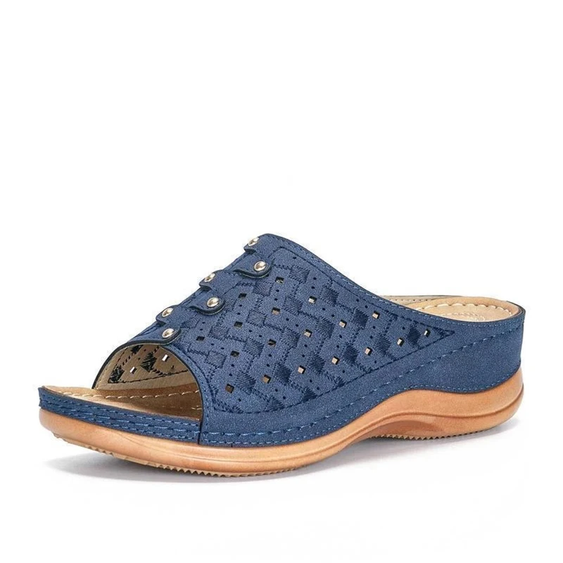 

MCCKLE Women Low Heel Shoes Summer Open Toe Comfy Sandals Casual Wedges Non Slip Slippers Sandalias Flat Platform Mujer