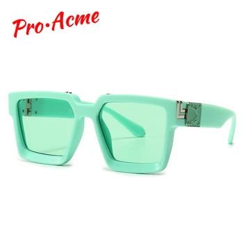 

Pro Acme Thick Frame Luxury Brand Designer Sunglasses Women Men Square Sun Glasses Candy Colors Fashion MaleCelebrity PC1399B