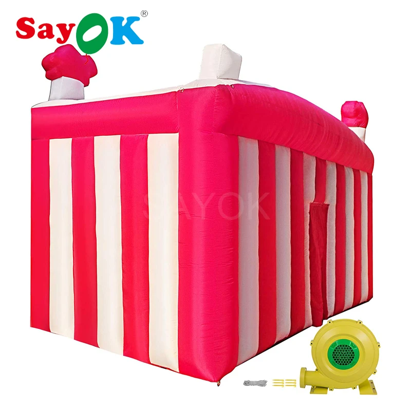  Inflatable Concession Tent Commercial Tent Removable Stall Ticket Stand Food Drink Tent Booth with 