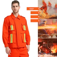 Высокотемпературный комбинезон огнезащитная одежда Чистый хлопок для электрической сварки сталь износостойкая анти-обжигающая Тепловая