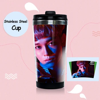 

Kpop CHEN <THE WAR> Stainless Steel Water Cup K-pop CHEN Double Layer Cup Bottles Fans Collection Gifts Drop Shipping