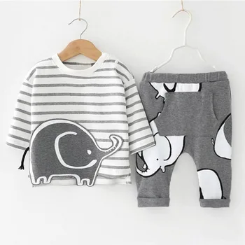 

Brand Romper Set Fashion Cartoon Bodysuit+Hat+Pant 3pcs Baby Boy Clothing Set Cute Animal Newborn Baby Clothes children clothes